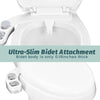 Bidet Toilet Seat Attachment Self Cleaning Dual Nozzle Bathroom Water Spray ✨