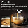 BIOLOMIX Espresso Machine With Milk Frother for Ground Coffee 1.1L Capacity 1100W