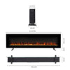 LED Fireplace Media Wall Fire Wall Mounted Standing Electric Heater 40/50/60 in.