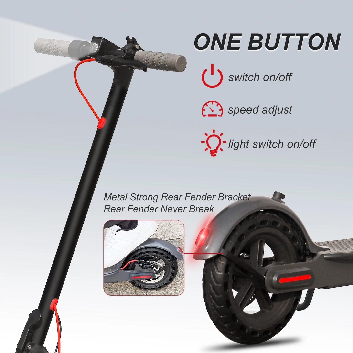 Ladped LP60 Adult Electric Scooter, 8.5" Solid Tires 25KM/H Commuting Scooter ✨✨