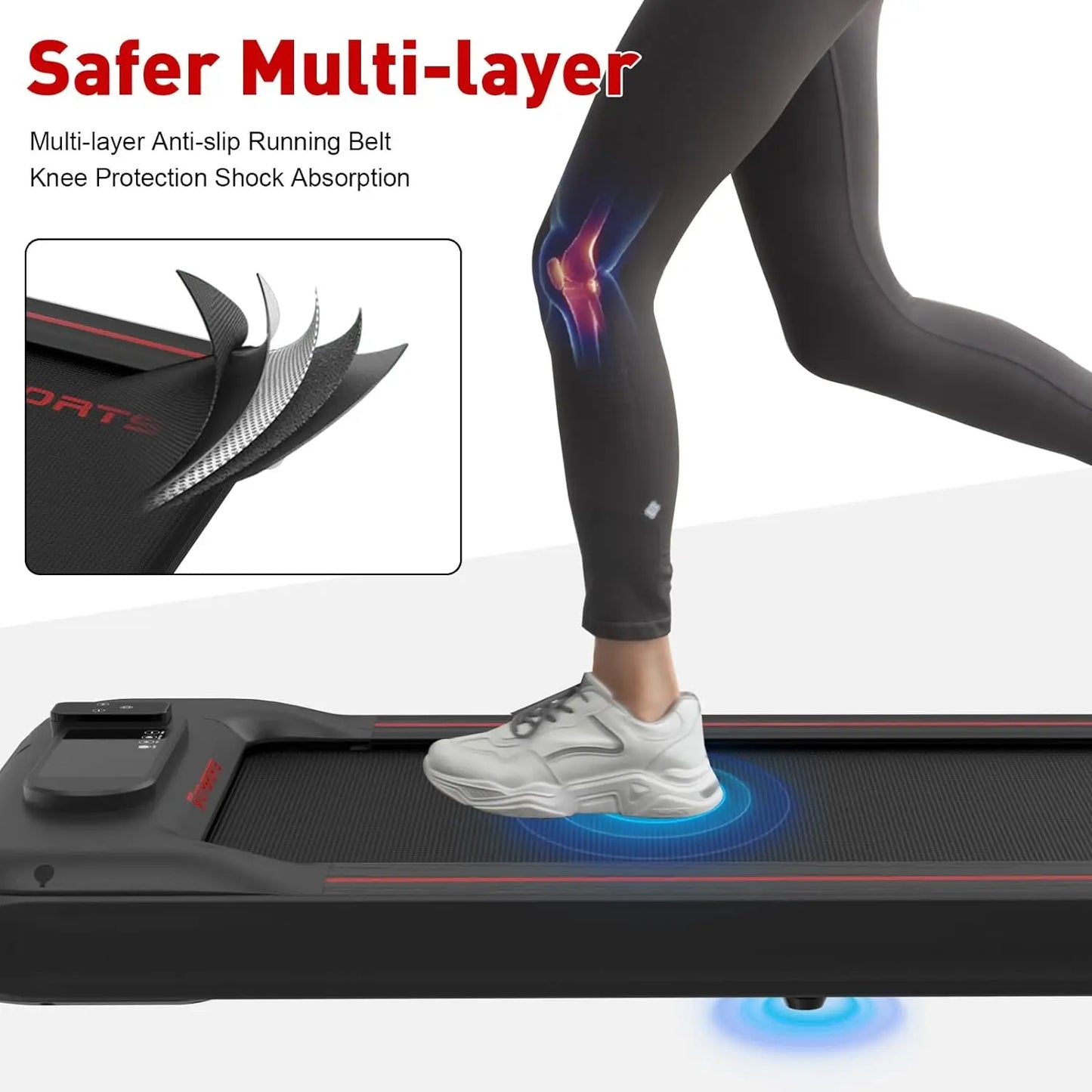 CITYSPORTS 6Kmh Walking Pad Foldable Smart Running Machine Treadmill Home Office