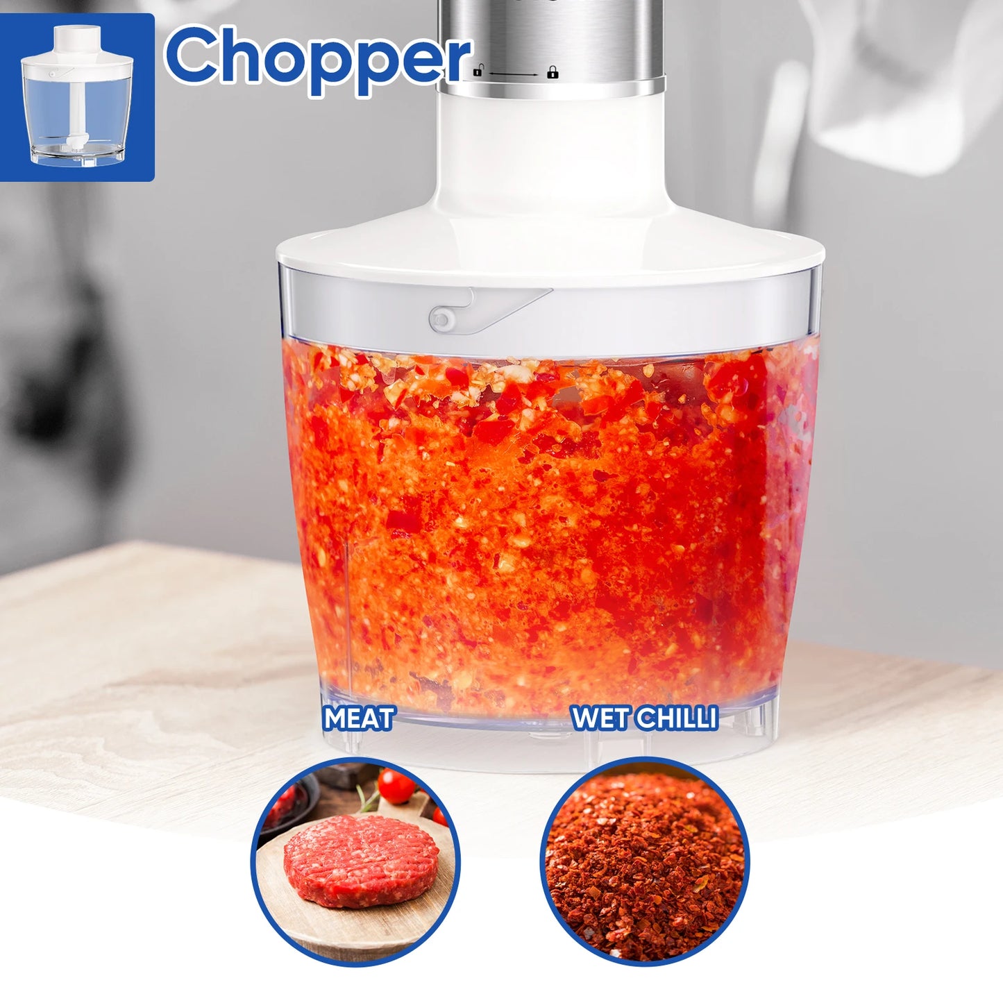 BioloMix Food Blender 4 in 1 Smoothie Maker Fruit Juicer Coffee Grinder White ✨