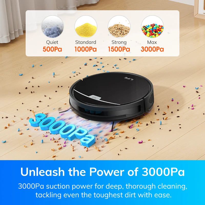 ILIFE V9 PRO 2-in-1 Robot Vacuum & Mop Self-Emptying 3000Pa Strong Suction, App✨