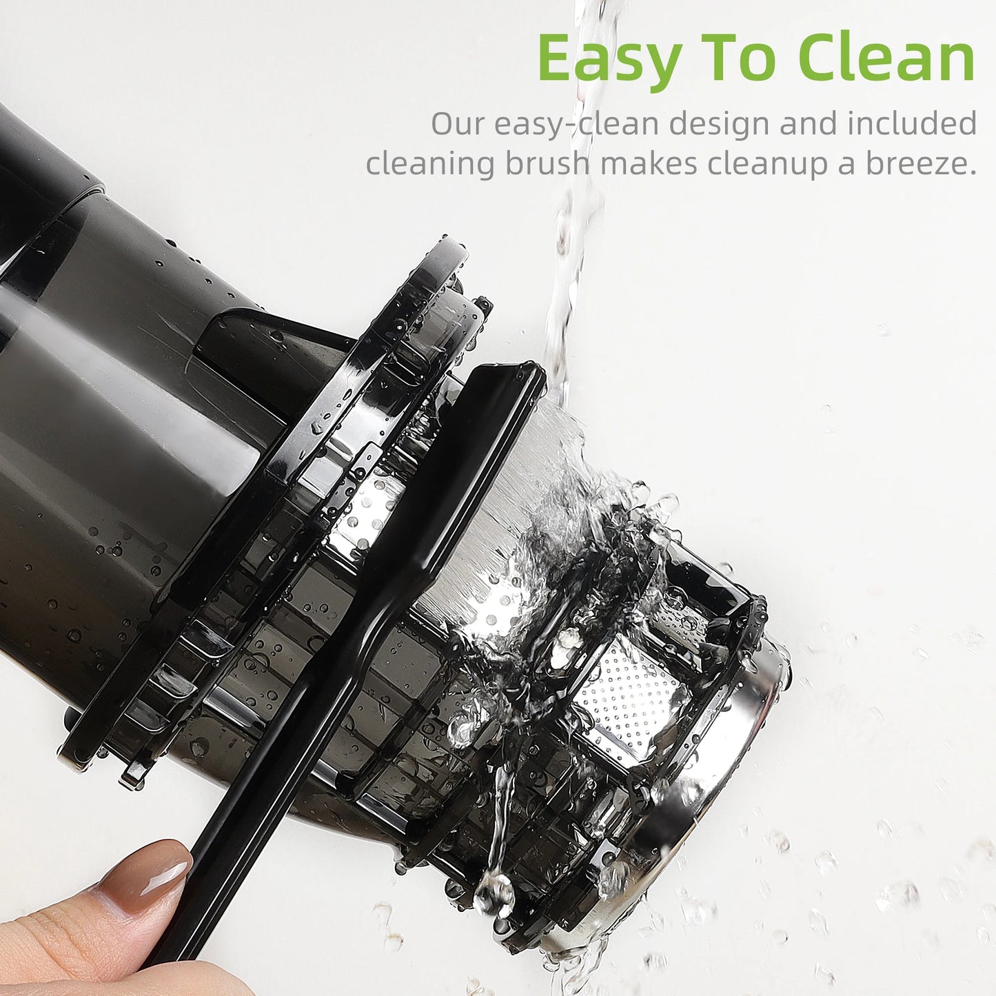 Electric Juicer Machine Juice Fruit Squeezer Slow Masticating Brush Pulp Cup UK