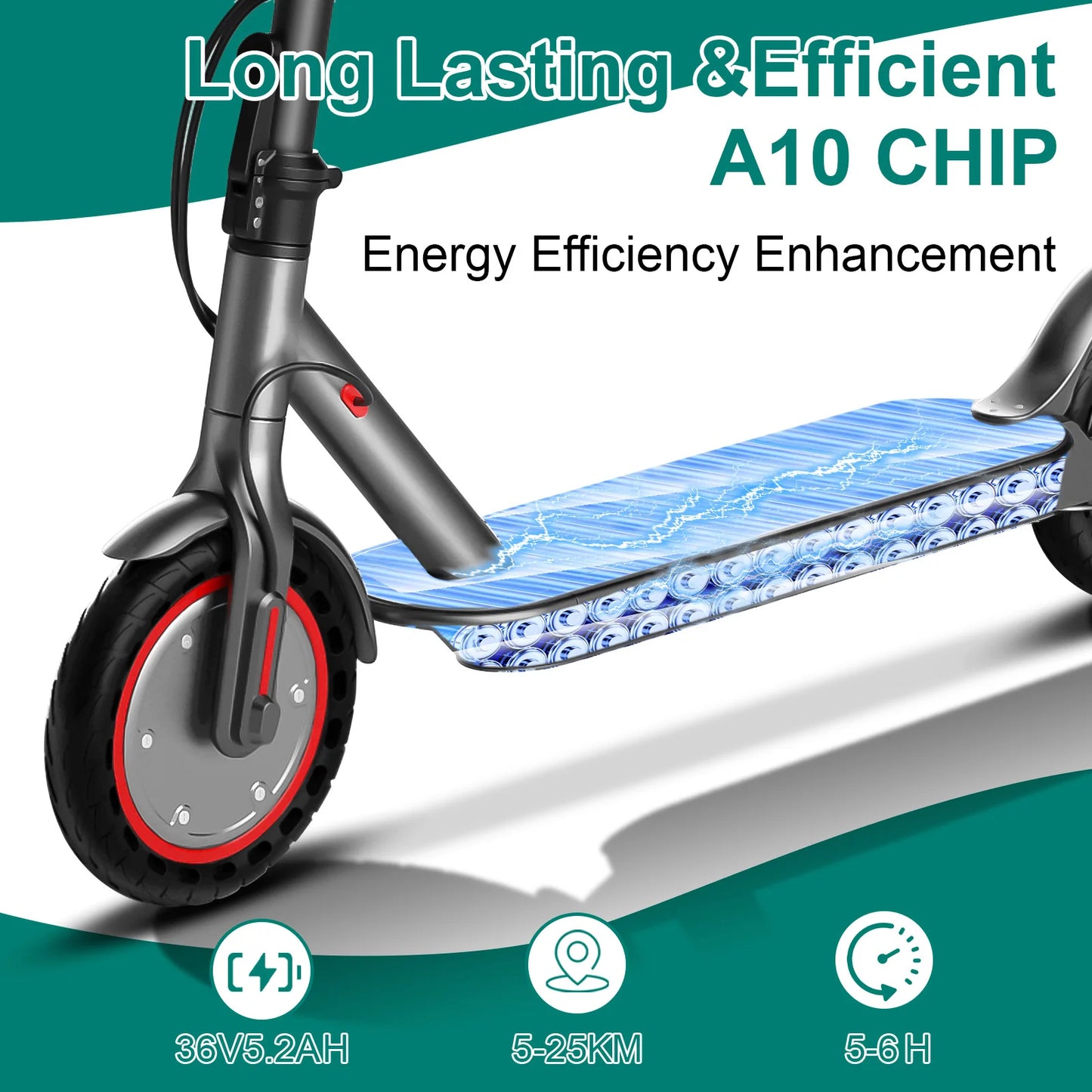 Electric Scooter with Seat Adult 8.5 Inch Solid 25KM/H Commuter Electric Scooter