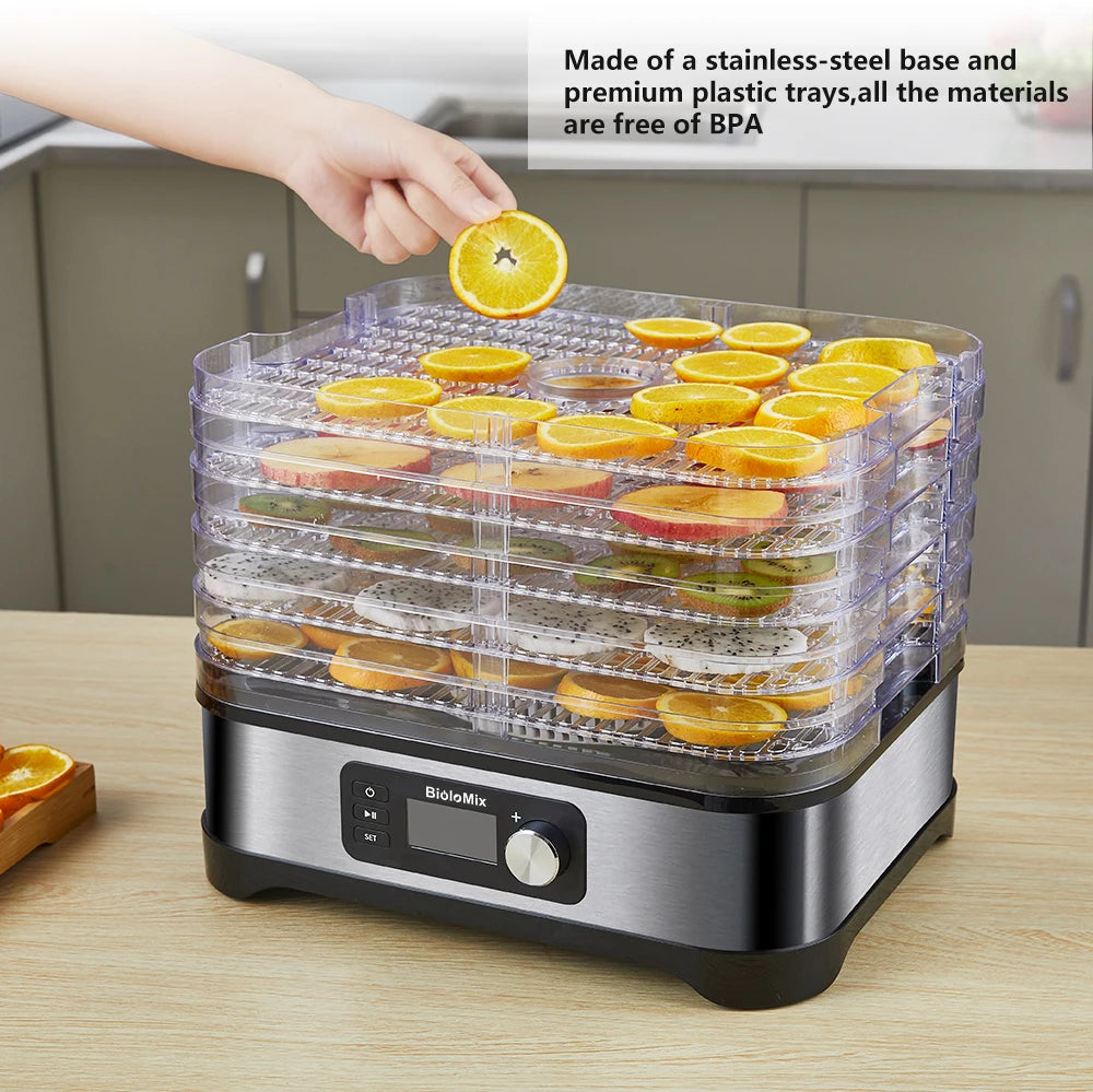Electric Food Dehydrator 5 Tier Digital Drying Machine Fruit Beef Veg Preserver✨