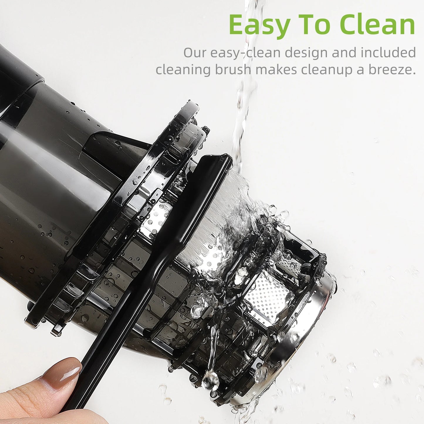 Electric Juicer Machine Juice Fruit Squeezer Slow Masticating Brush Pulp Cup UK
