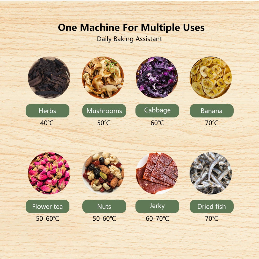 Electric Food Dehydrator 5 Tier Digital Drying Machine Fruit Beef Veg Preserver✨