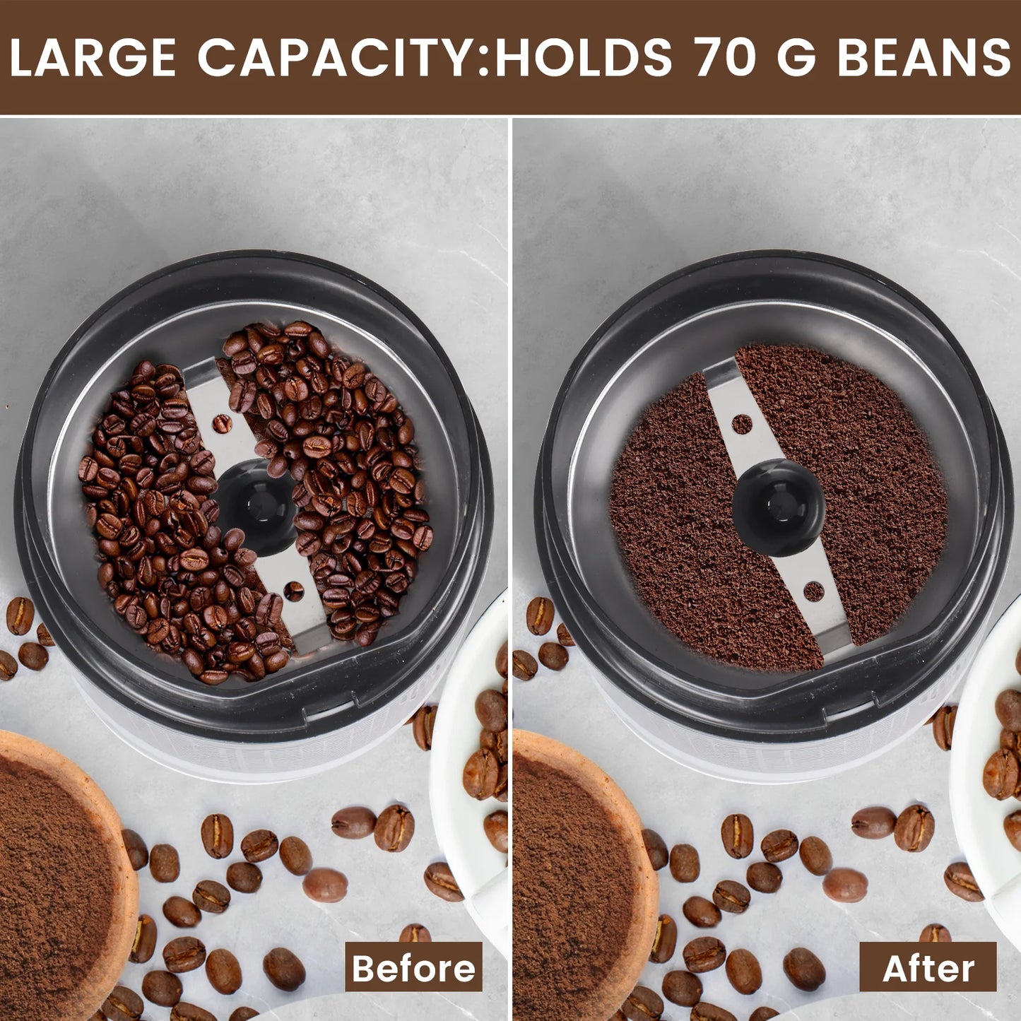 Electric Coffee Bean Grinder Machine Nut Spice Grinder 70g Red Superlex UK ✨
