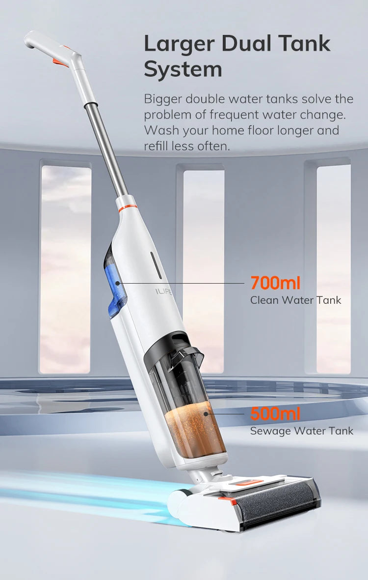 ILIFE Cordless Stick Vacuum Pet Pro Strong Battery Smart Mop Washing 5500Pa ✨✨