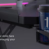 Gaming Desk LED RGB Computer Table Workstation w/ Cup Holder & Headphone Hook✨✨