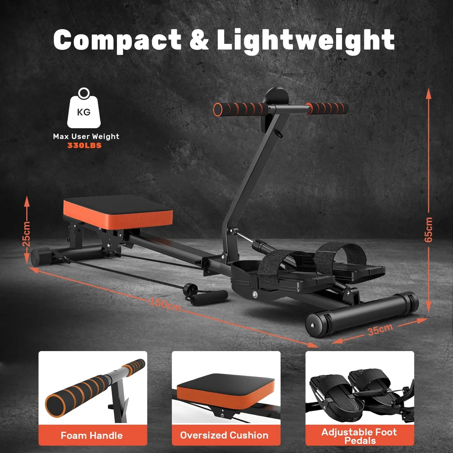 Magnetic Rowing Machine Rower with LCD Monitor Home Gym Fitness Cardio Workout ✨