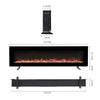 LED Fireplace Media Wall Fire Wall Mounted Standing Electric Heater 40/50/60 in.