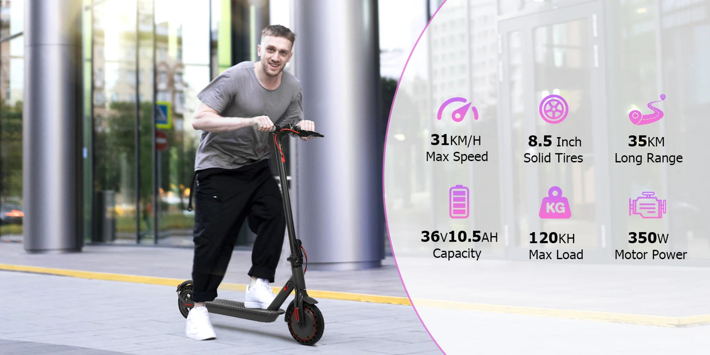 Ladped LP60 Adult Electric Scooter, 8.5" Solid Tires 25KM/H Commuting Scooter ✨✨