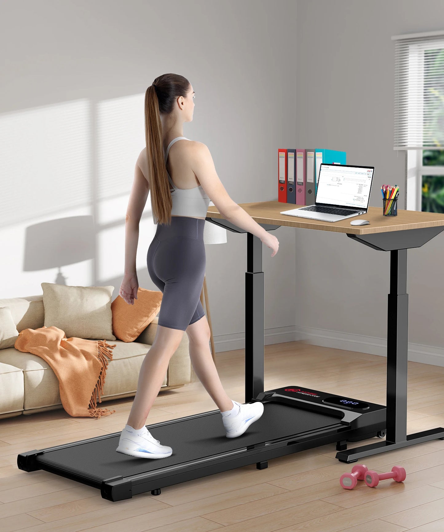 Home Treadmill Running Walking Pad Foldable Underdesk Electric Motorized Machine