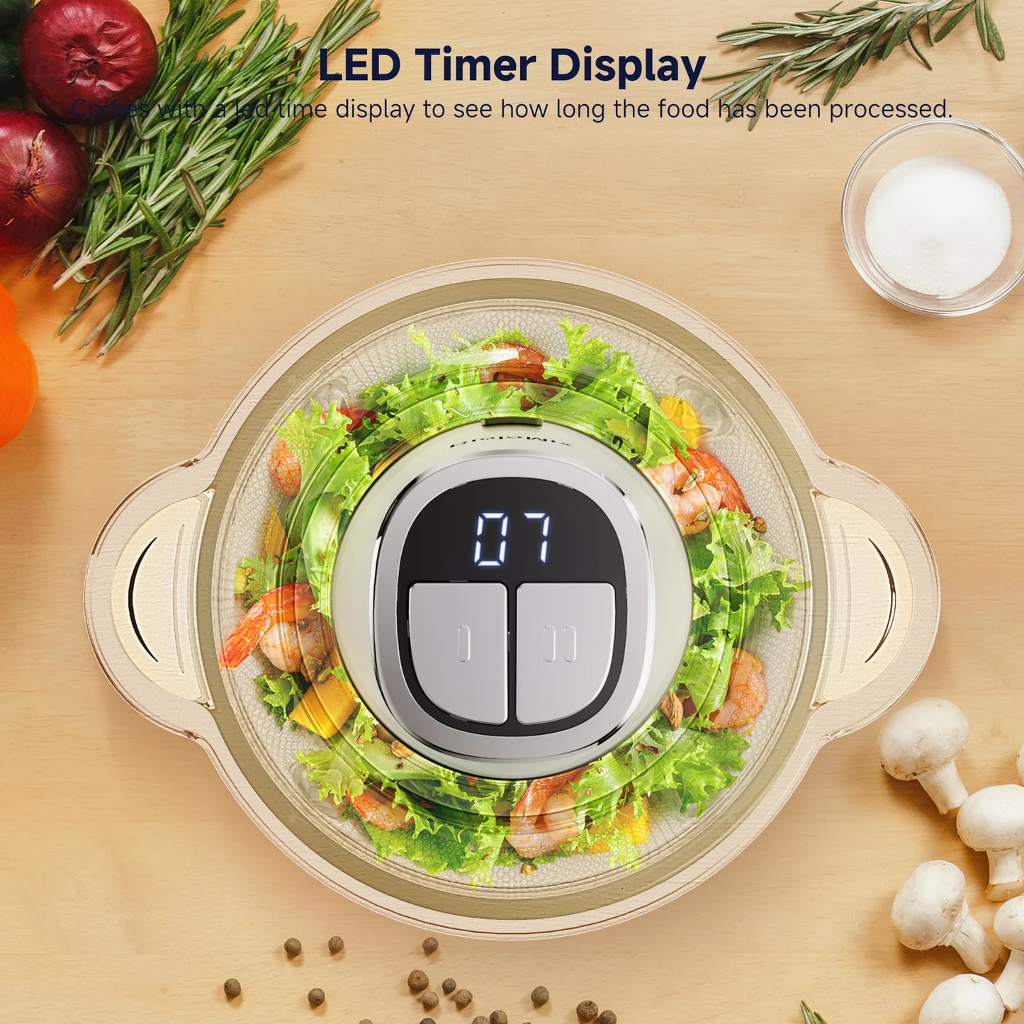 3L Food Chopper Electric Processor Blender Glass Mixer Garlic Spices Grinder ✨