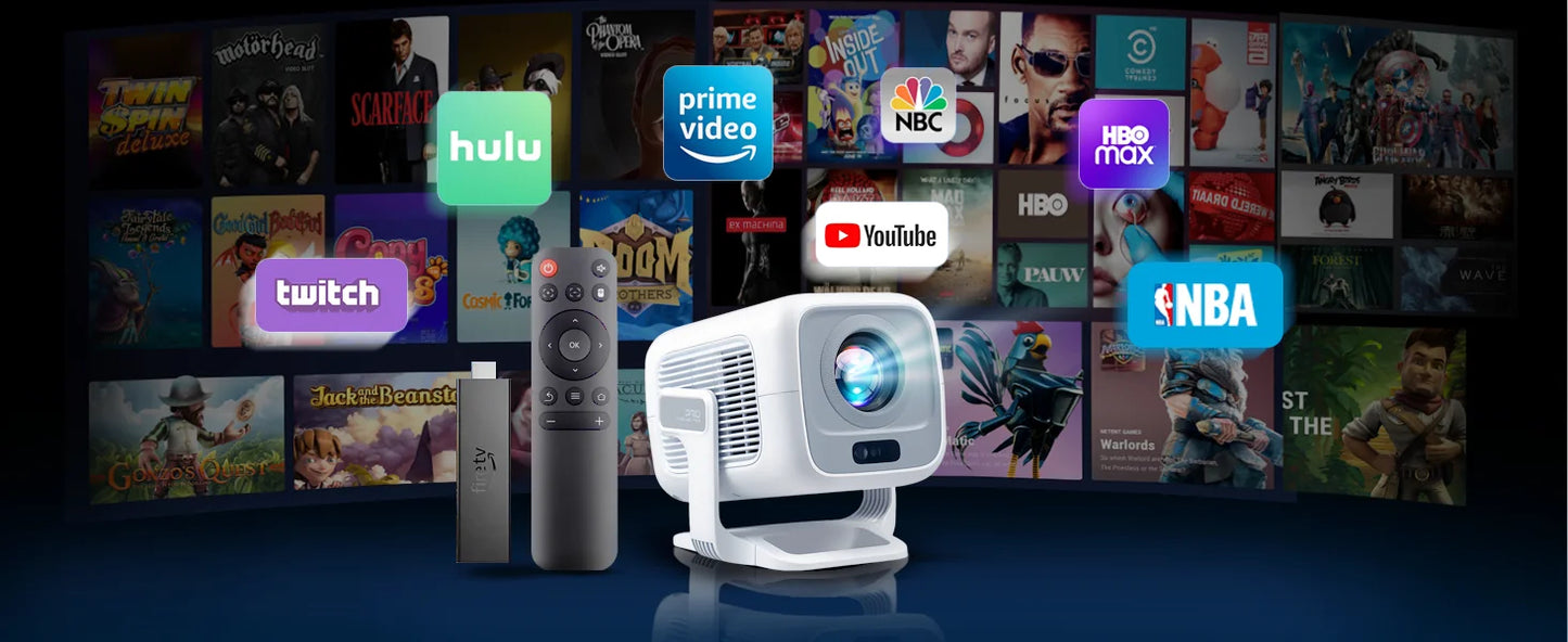 12000 Lumen Projector Smart HD LED WiFi Bluetooth HDMI Android Home Theater Gift