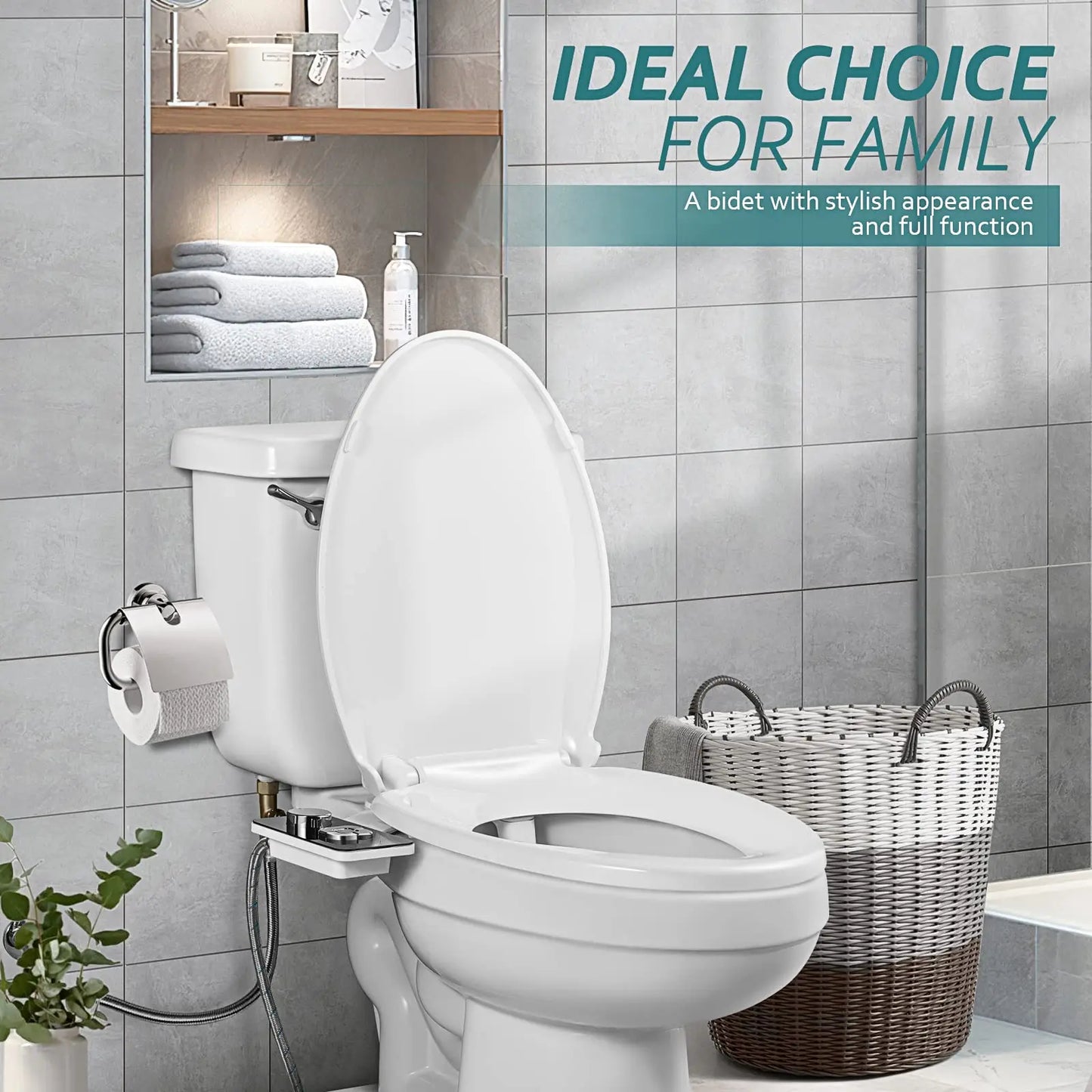 SAMODRA Bidet Attachment Ultra Slim For Toilet Seat With Dual Cleaning Nozzle ✨