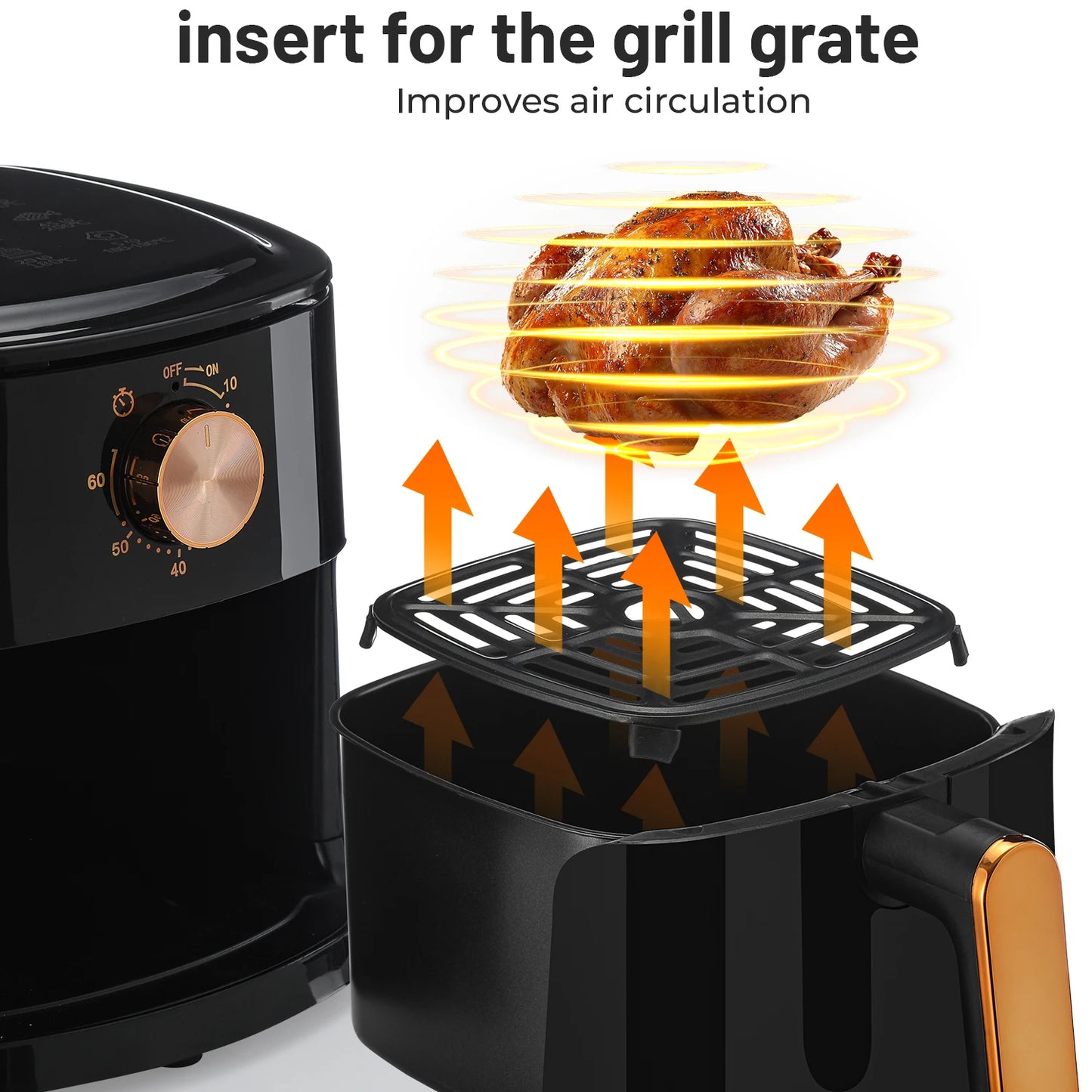 Air Fryer 5L  Touch Controls Nonstick 6 Function