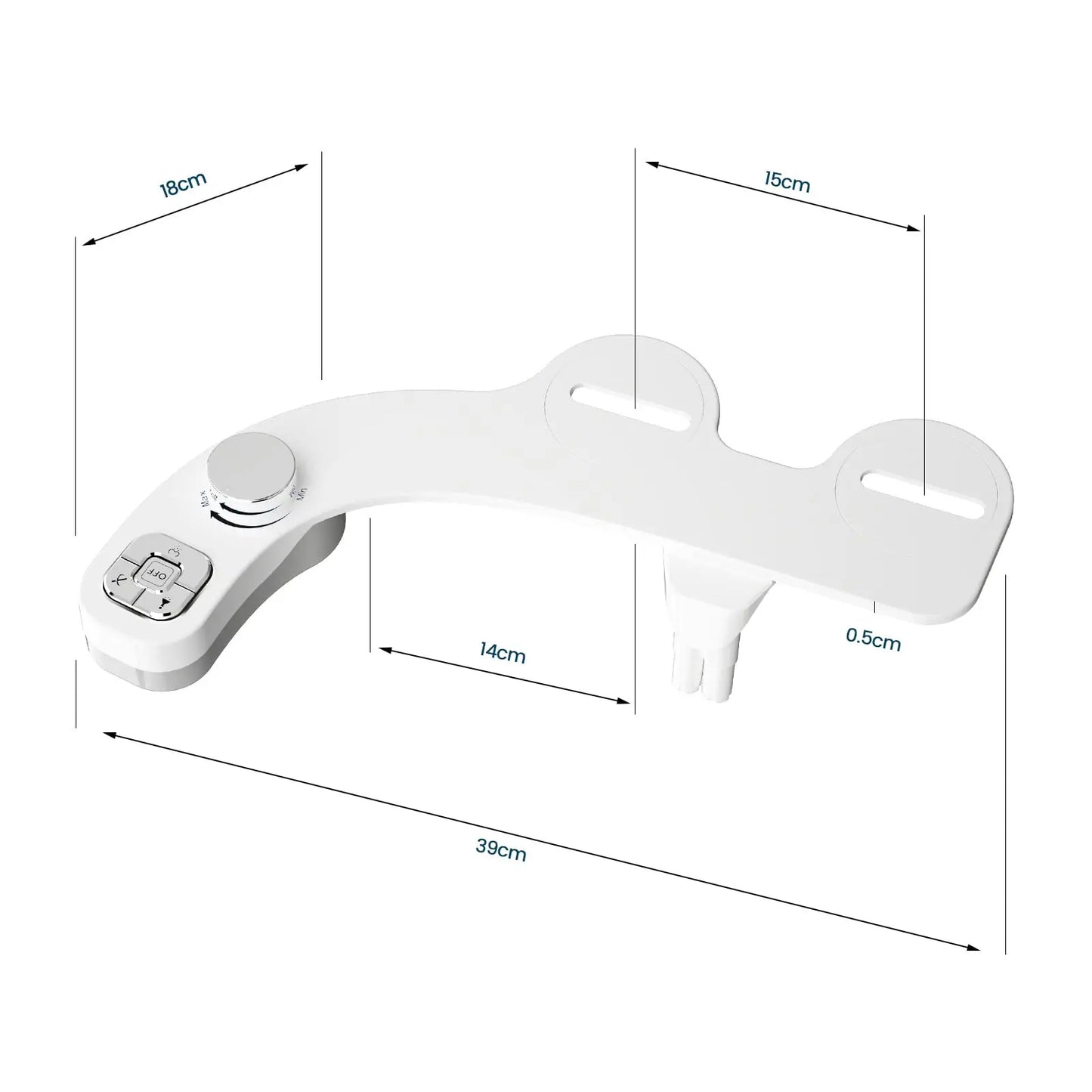 Bidet Toilet Seat Attachment Self Cleaning Dual Nozzle Bathroom Water Spray ✨