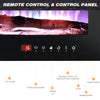 LED Fireplace Media Wall Fire Wall Mounted / Standing Electric Heater 50 in.