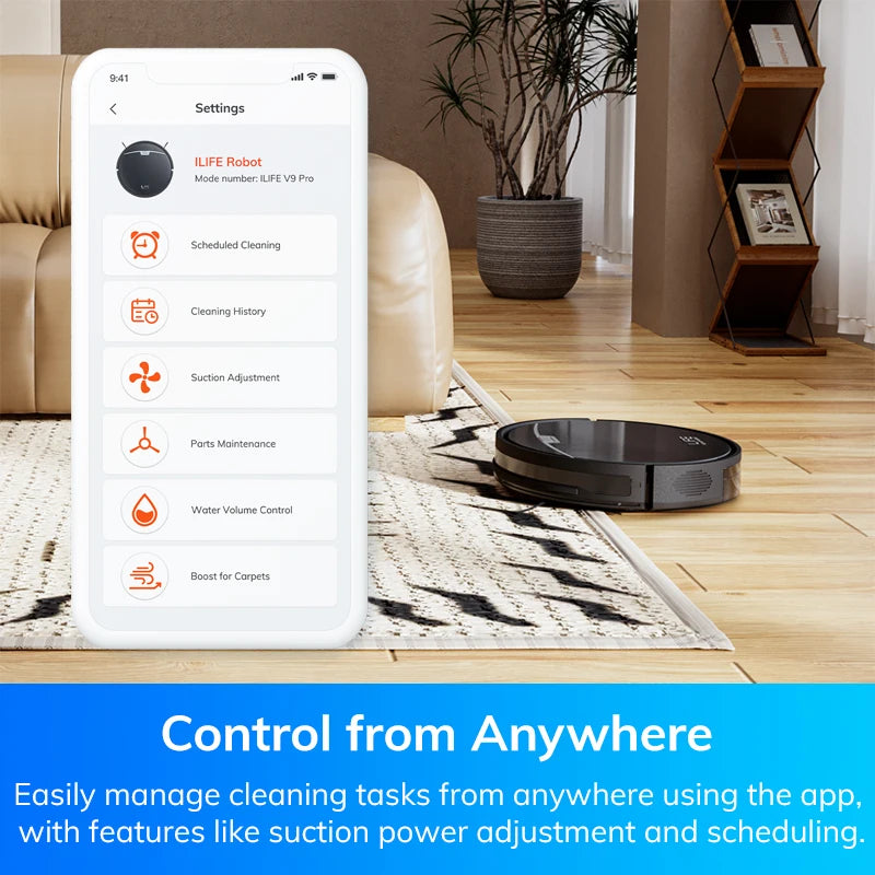 ILIFE V9 PRO 2-in-1 Robot Vacuum & Mop Self-Emptying 3000Pa Strong Suction, App✨