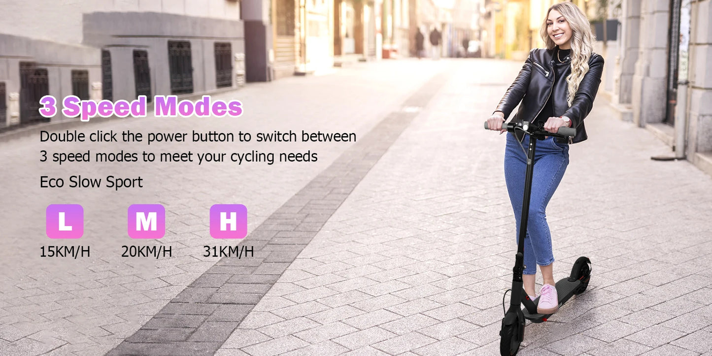 Ladped LP60 Adult Electric Scooter, 8.5" Solid Tires 25KM/H Commuting Scooter ✨✨