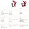 BioloMix Stand Mixer 1200W 6LElectric Kitchen QuietFood Mixer Premium ALL IN ONE