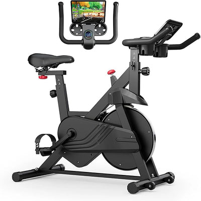 Exercise Bike Indoor Cycling Home Gym Workout Cardio Fitness LCD Monitor Black ✨