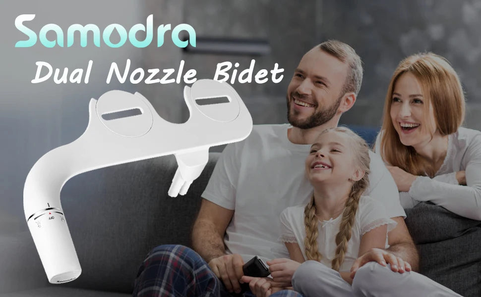 Bidet Toilet Seat Attachment | Ultra-Thin DIY Sprayer | SAMODRA BRAND | UK