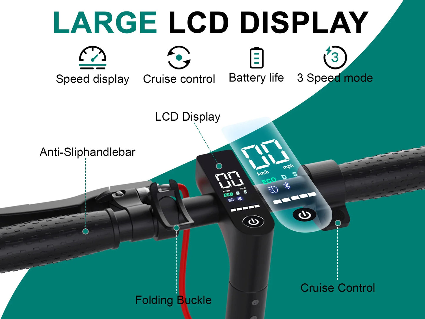 Electric Scooter with Seat Adult 8.5 Inch Solid 25KM/H Commuter Electric Scooter