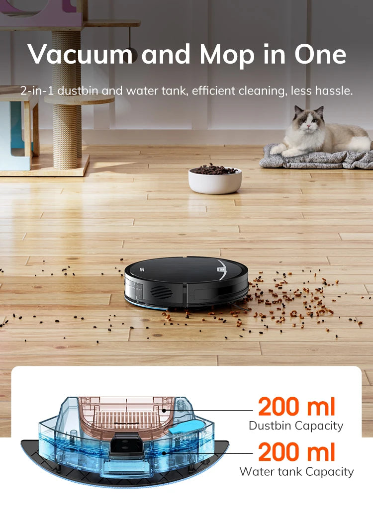 ILIFE V9 PRO 2-in-1 Robot Vacuum & Mop Self-Emptying 3000Pa Strong Suction, App✨