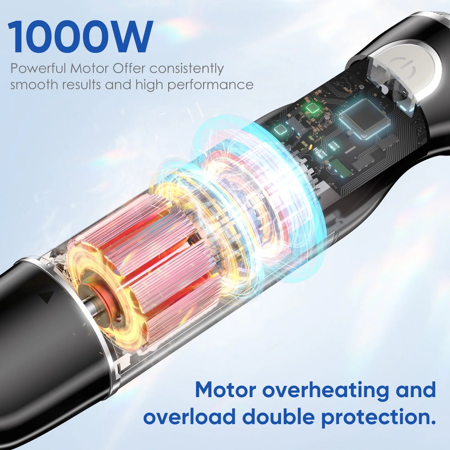 1000W Hand Blender Electric Stick Blender Curry Fruit FoodMixer Juice Cream Easy