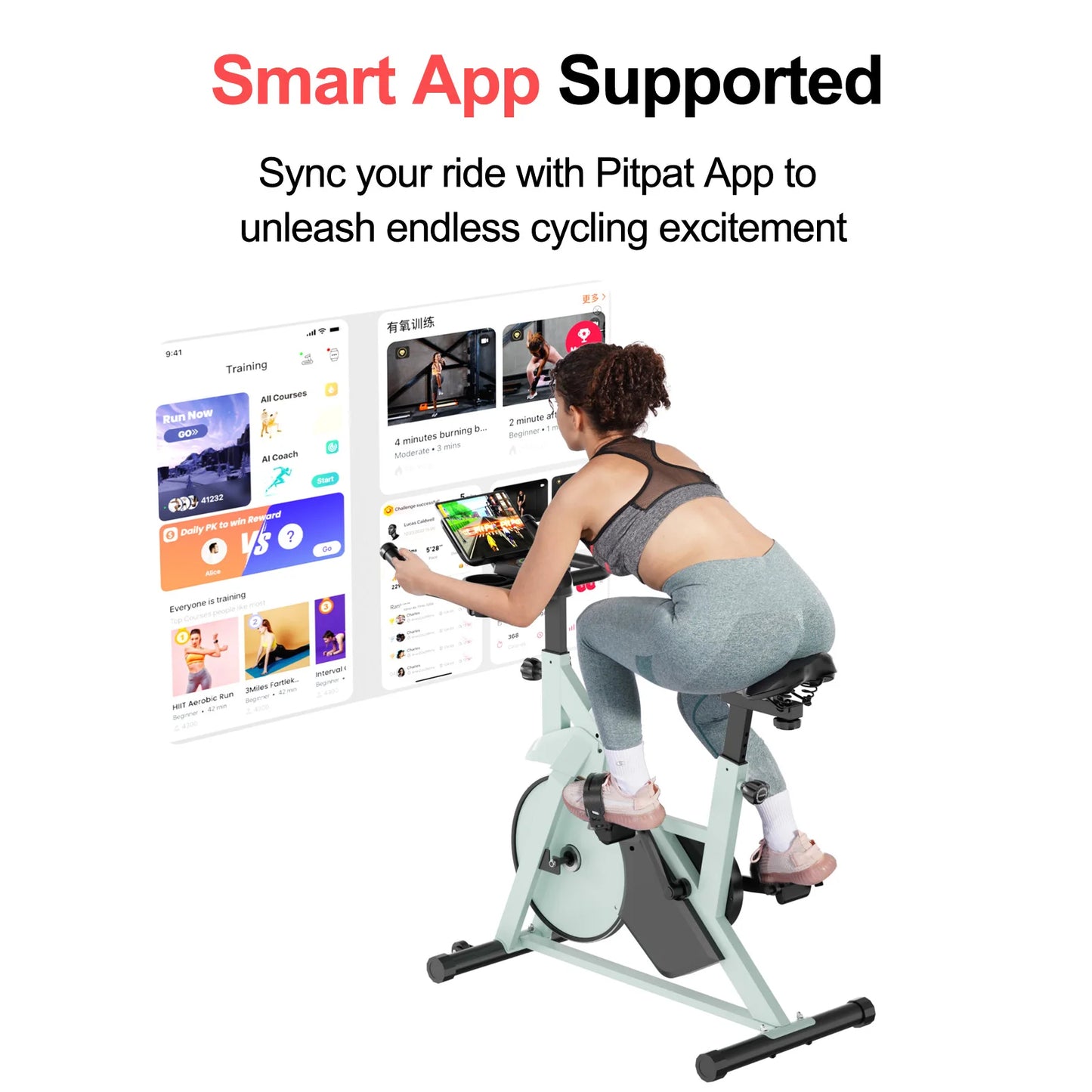 Exercise Bike Indoor Cycling Home Gym Workout Cardio Fitness LCD Monitor Black ✨