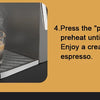 BIOLOMIX Espresso Machine With Milk Frother for Ground Coffee 1.1L Capacity 1100W