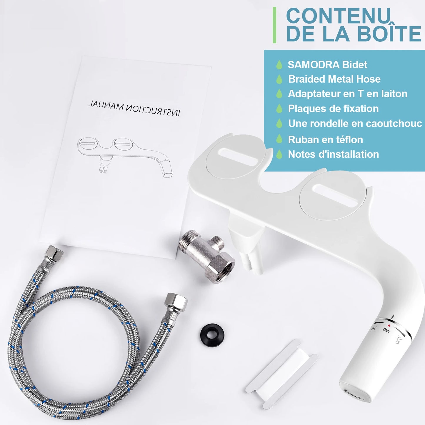 Bidet Toilet Seat Attachment | Ultra-Thin DIY Sprayer | SAMODRA BRAND | UK