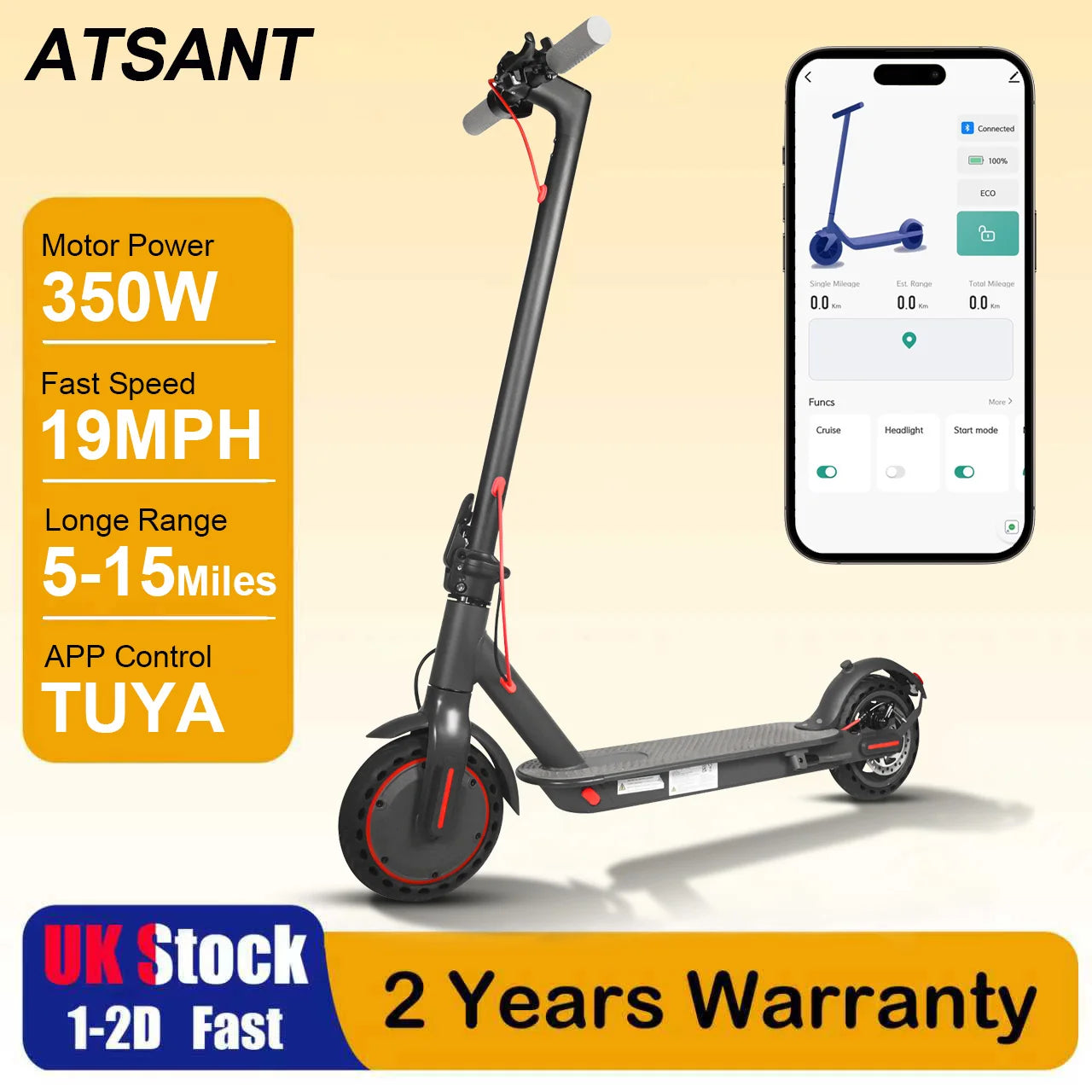 Ladped LP60 Adult Electric Scooter, 8.5" Solid Tires 25KM/H Commuting Scooter ✨✨
