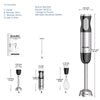 1000W Hand Blender Electric Stick Blender Curry Fruit FoodMixer Juice Cream Easy