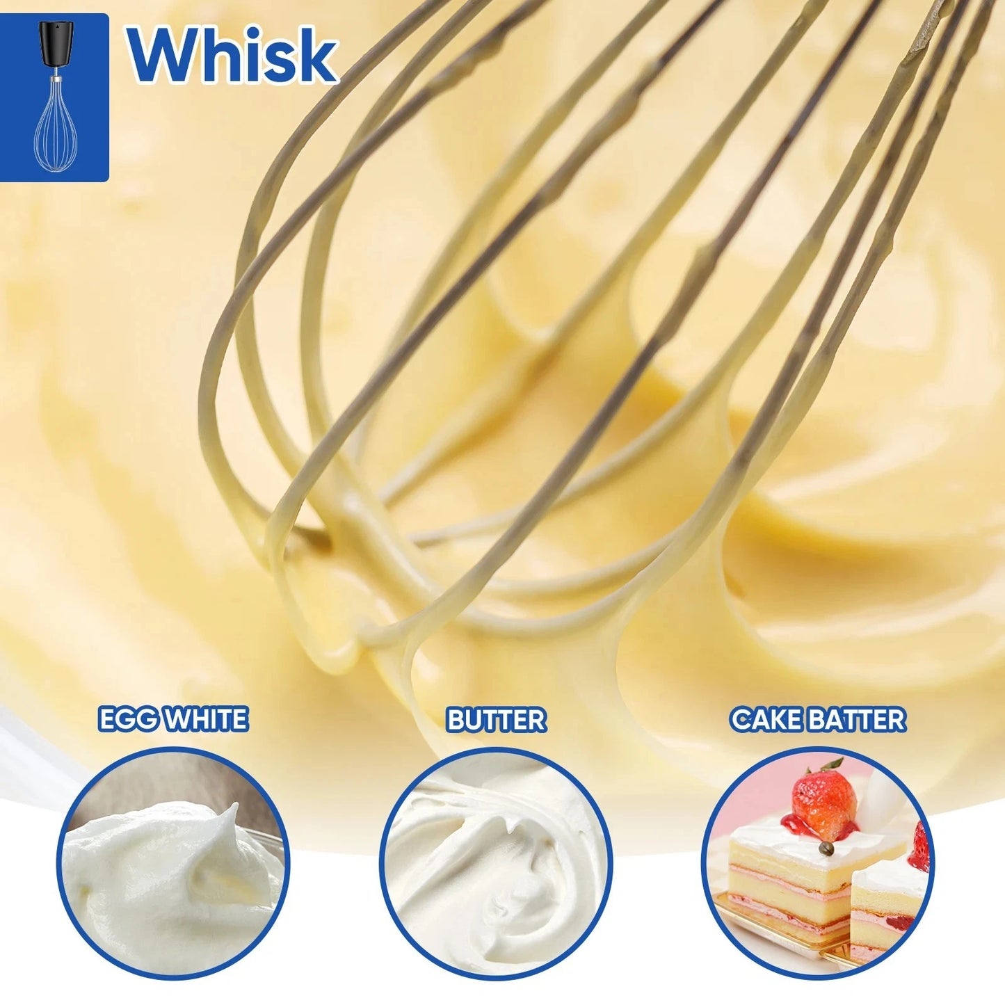 1000W Hand Blender Electric Stick Blender Curry Fruit FoodMixer Juice Cream Easy
